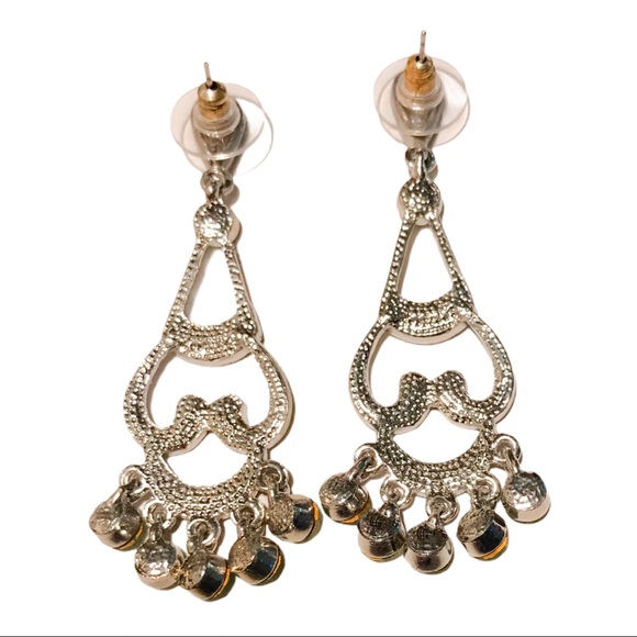 Green Crystal Chandelier Earring - Picture 3 of 5